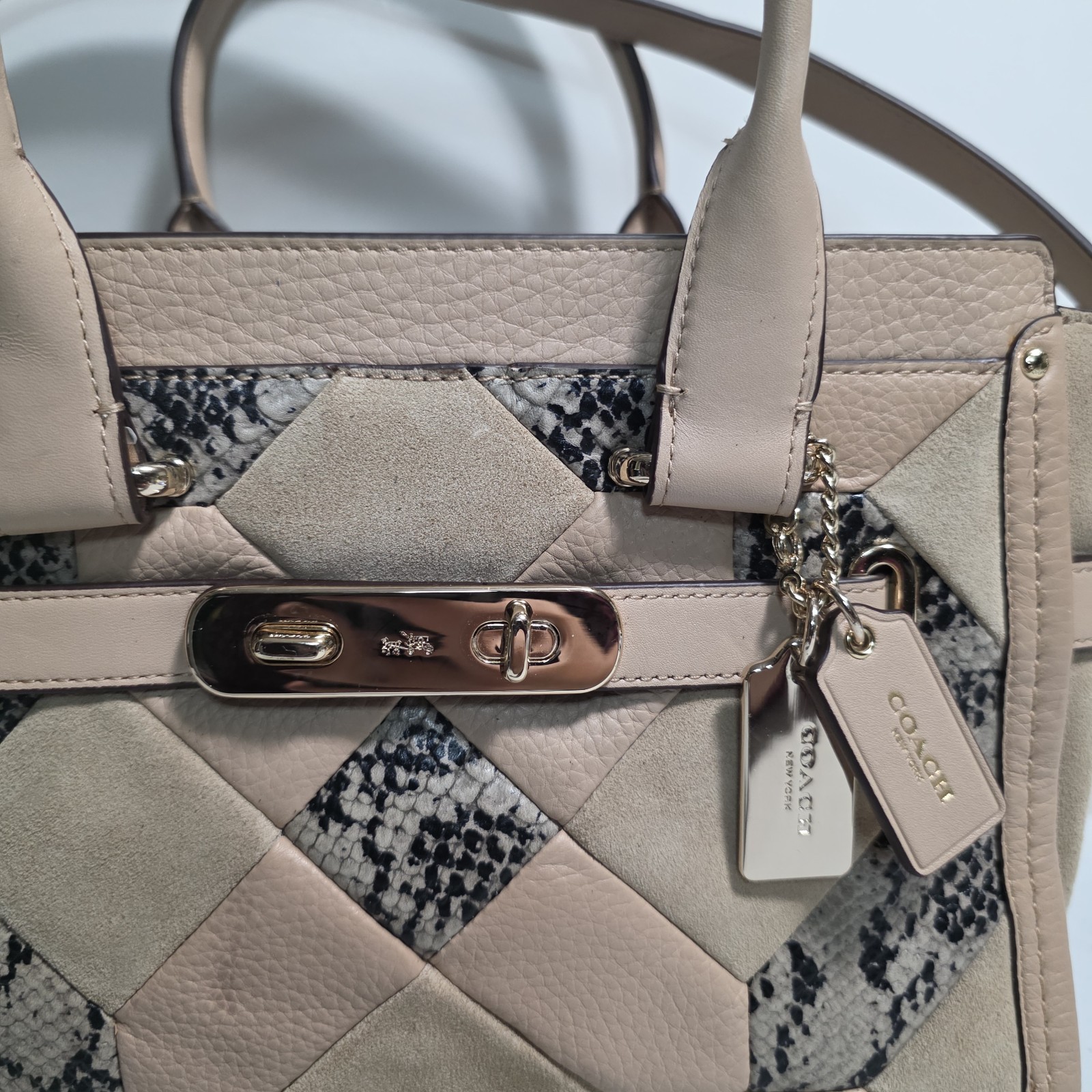 Coach Swagger 27 In Patchwork Exotic Embossed pat… - image 2
