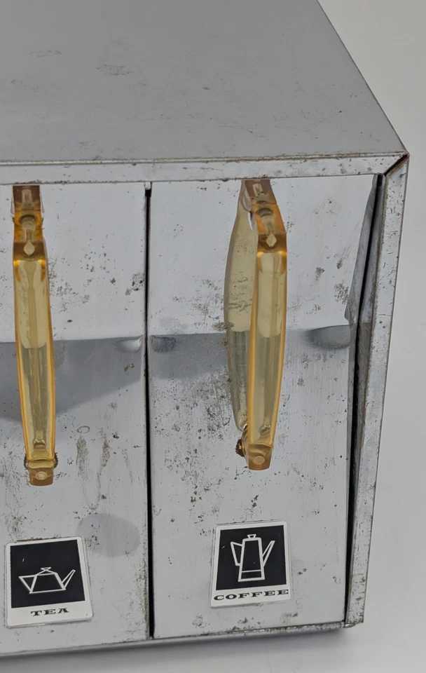 Juego de botes de cocina vintage de acero cromado harina té azúcar café EE. UU. Foto 4 de 4