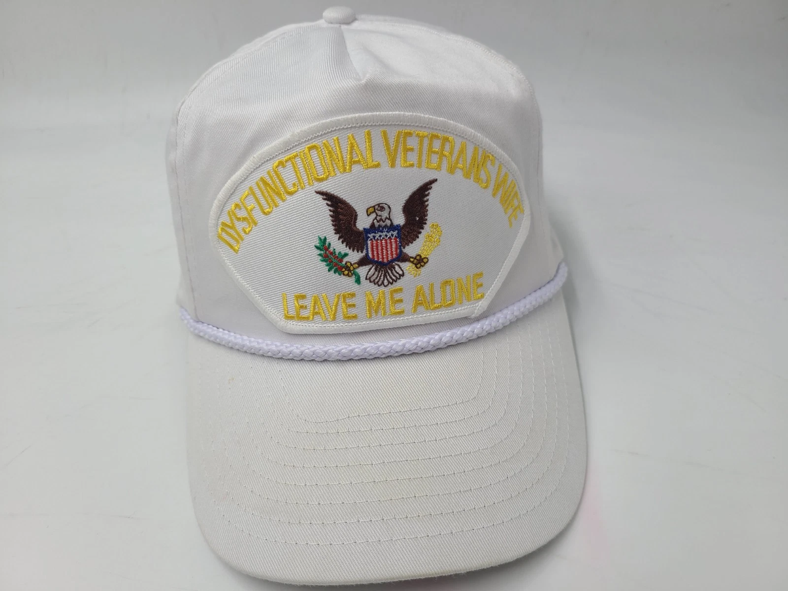 Dysfunctional Veterans Wife Leave Me Alone Patch Rope Snapback Hat Cap Military