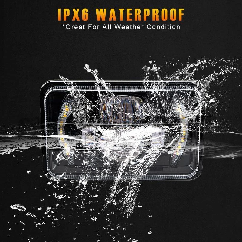 Para YAMAHA TW200 DT 125 4X 6" Motocicleta Faro Proyector DRL Viga Sellada Foto 2 de 4