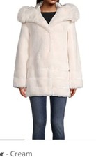 Miss Gallery Womens Hooded Heavyweight Faux Fur Coat Xl Orig $300 (uhl54)