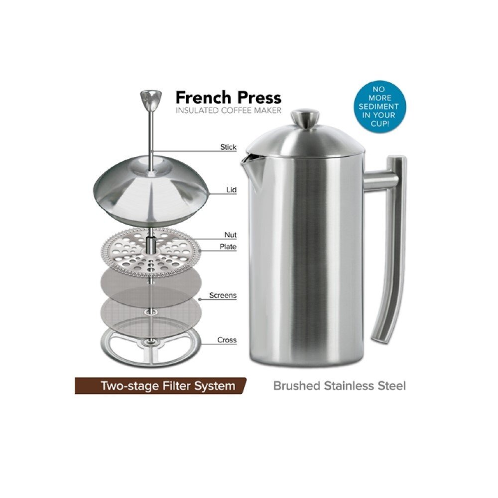 Frieling 17oz French Press | Brushed Finish