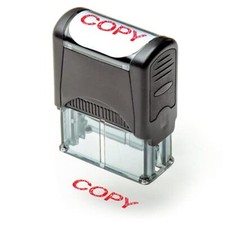 Copy Self Inking Rubber Stamp Refillable Red Ink, Preinstalled