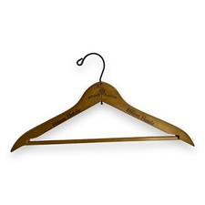 1 VINTAGE WOODEN HANGER w/ Hilton HOTEL ADVERTISEMENT No City Rare
