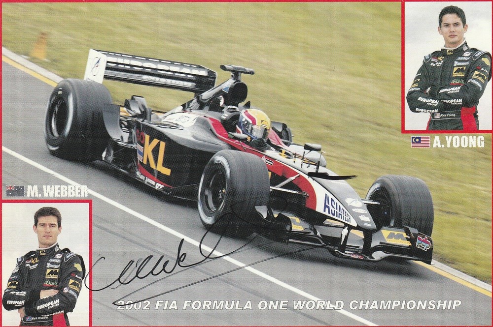 MARK WEBBER - ORIG SIGNED CARD MINARDI-F1 - FORMER F1-GP-WINNER LE MANS