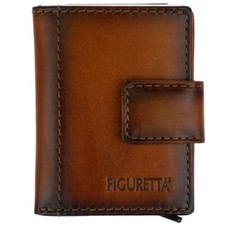 Figuretta Aluminum Leather Wallet Men Women RFID Card Holder Card Purse
