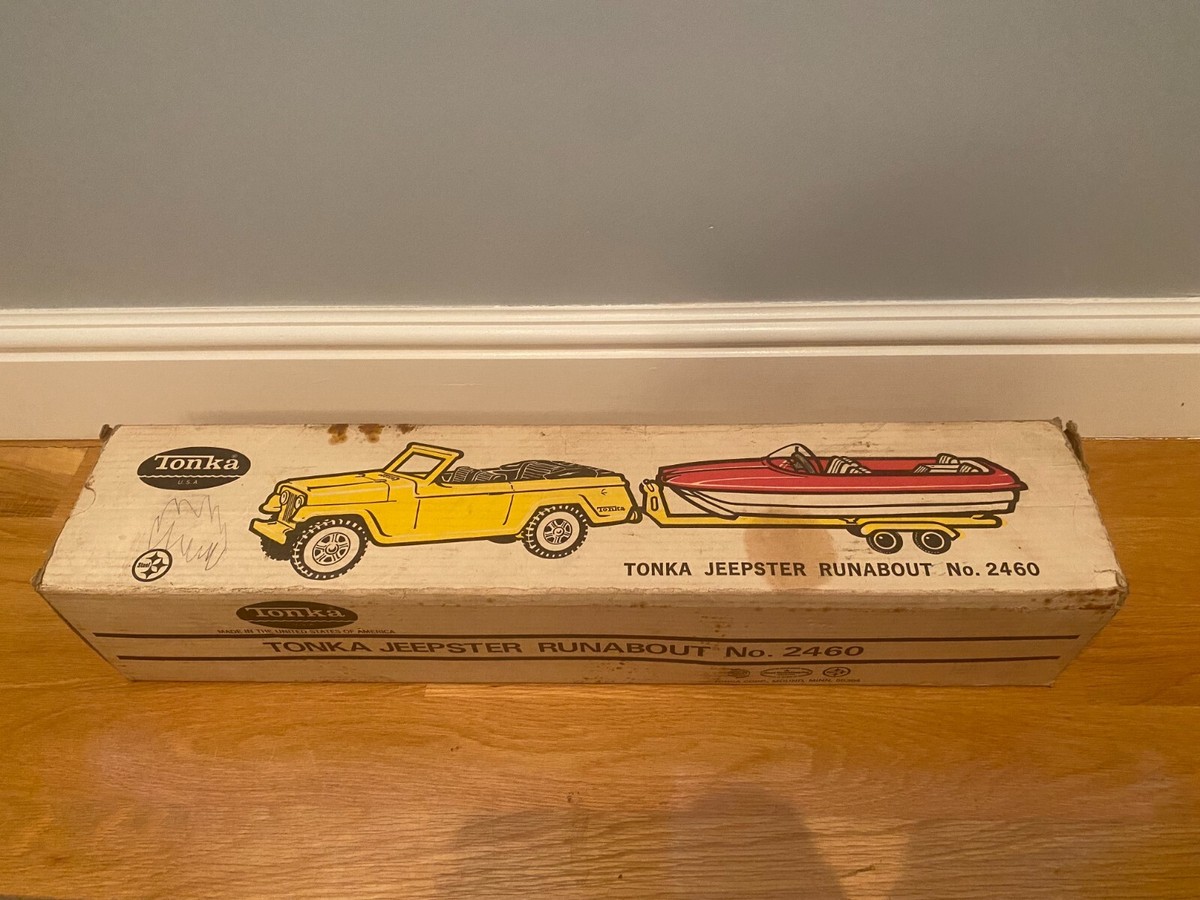 Vintage Tonka Jeepster Runabout No. 2460 from 1969 with Box