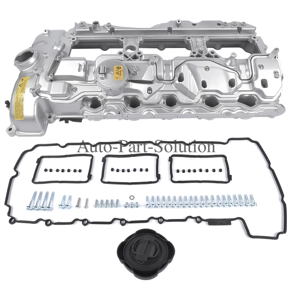 Cubierta de válvula basculante de aluminio con junta para BMW 335i GT xDrive, 435i 11127570292 Foto 2 de 4