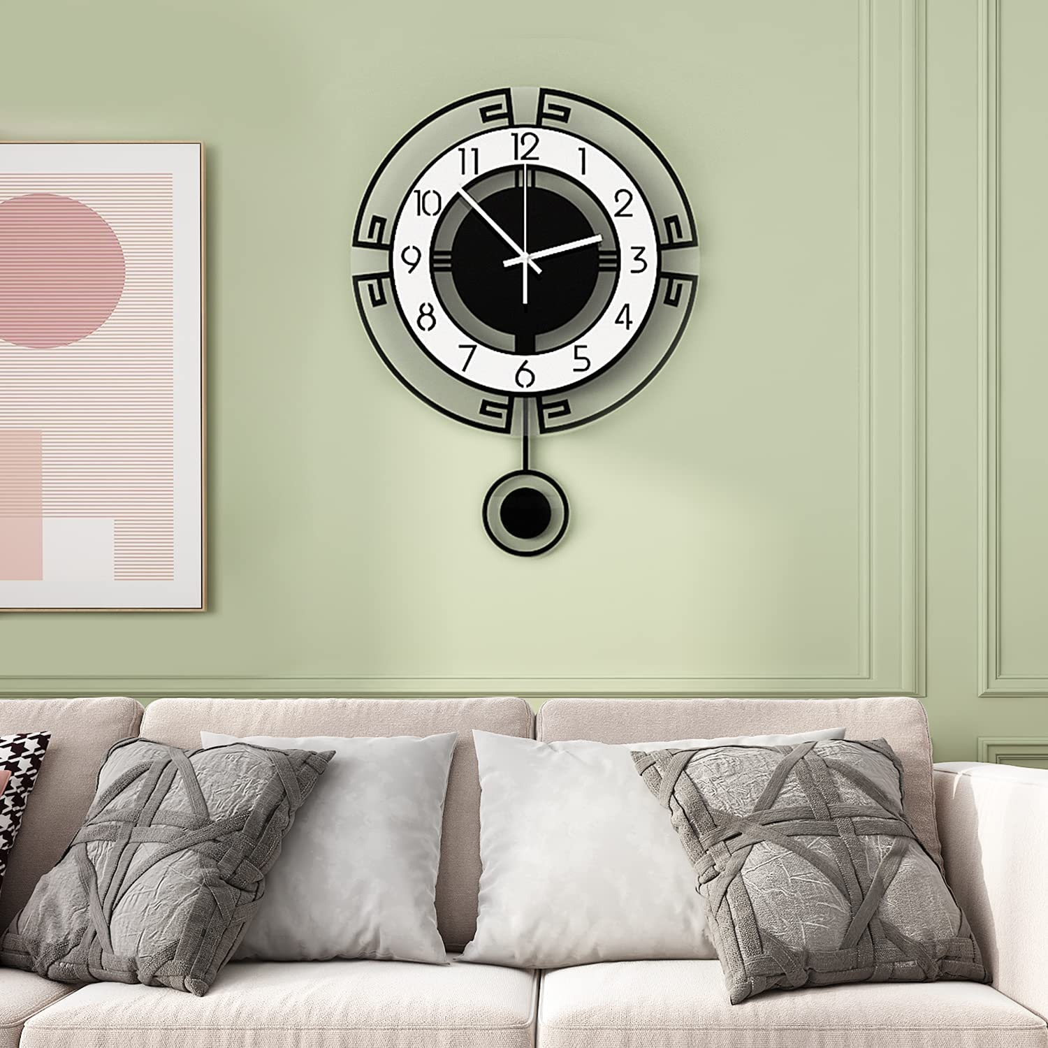 Wall Clock for Living Room Decor & Modern Wall Clocks --Silent Clock,Home Decor-image