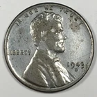 1943-D Lincoln Wheat "Steel" Cent Penny - Extremely Fine (XF) KM#132a - 5992