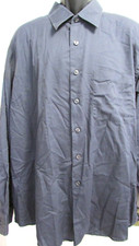 Mens 2XL 19-19 1/2 Gray Long Sleeve Button Dress Shirt By Van Heusen-Studio