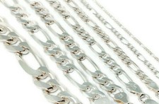 Sterling Silver Figaro Chain Bracelet or Necklace 925 Italy Mens Boys Womens