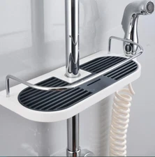 Bathroom Hanging Pole Shower Caddy Rack Storage Shelf Holder Organizer Tidy Tray