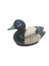 Vintage Jasco Duck Lint Remover Brush Ceramic Mallard Decoy Figurine Black Head