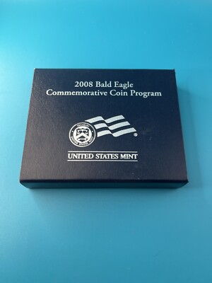 2008-S U.S. BALD EAGLE COMMEMORATIVE PROOF AND UNCIRCULATED HALF DOLLAR, 2 COINS