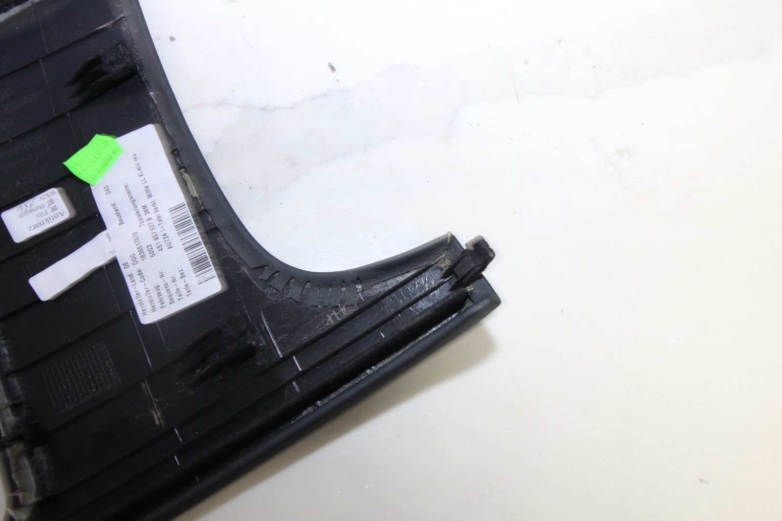 17-21 AUDI R8 V10 PLUS  OEM  DASHBOARD TRIM BEZEL LEATHER BLACK 4S1857927B