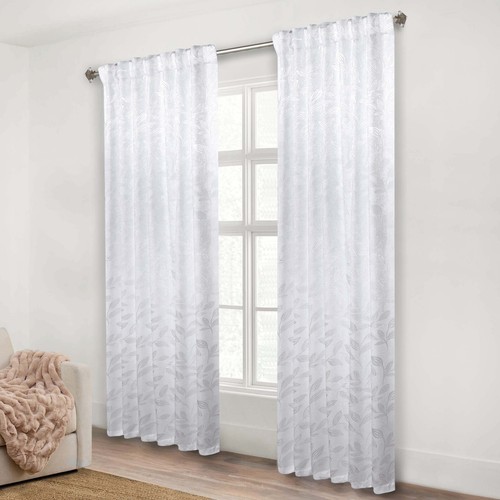 Leaves Washable Room Darkening 52" Back Tabs Blackout Curtains, Set of 2 - Picture 141 of 156