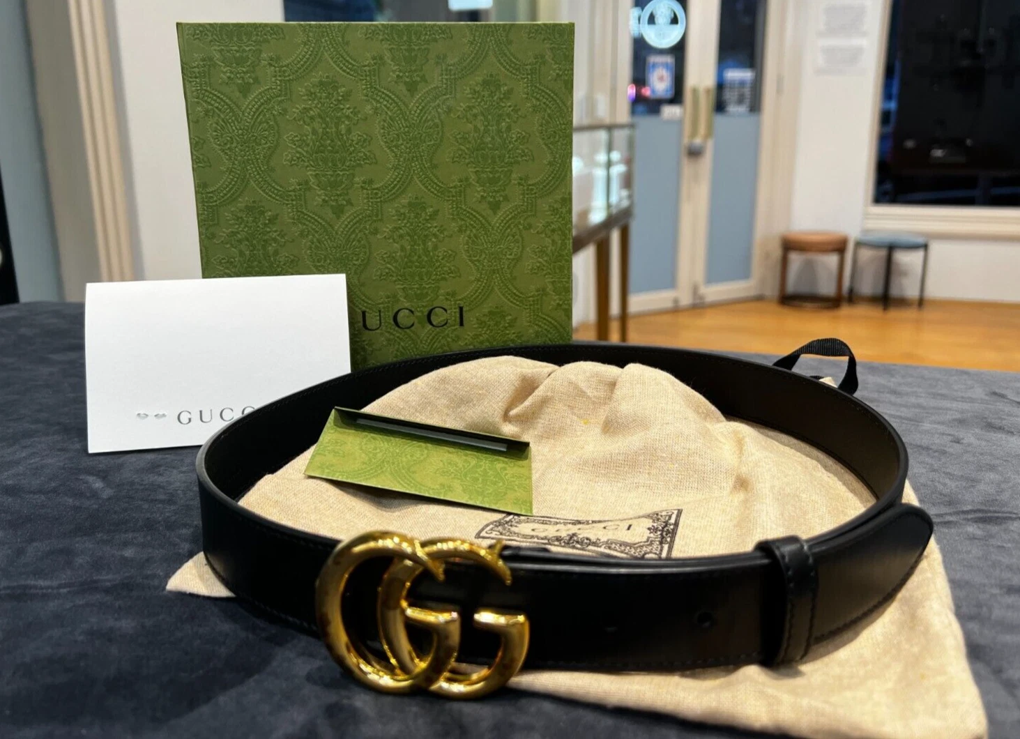 GUCCI GG Marmont Thin Belt with Box & Receipt