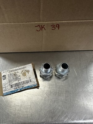 THOMAS AND BETTS 2111 1/2'' DIE CAST WATERTITE CONNECTOR FOR OVAL CABLE Lot Of 2