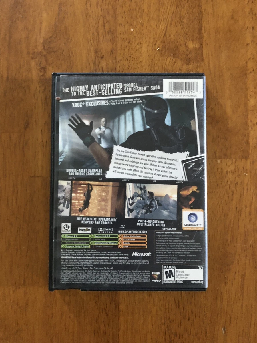 Tom Clancy'S Splinter Cell Double Agent Original Xbox (Rare) | EBay