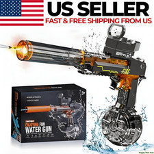 Electric Water Gun Rechargeable for Kids Adults Long Range LED Large Tank