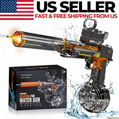 Rechargeable Water Gun Electric Water Gun for Kids Adults Long Range LED light