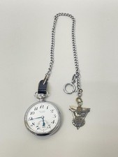 SEIKO M09518 Pocket Watch Railway Hand wound 5cm Case 119g Rare Vintage