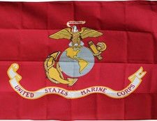 NEW USMC Marine Corps Poly-max 3 ft. x 5 ft. Spectra Pro O/D Flag USA made FMAA