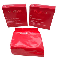 LOT OF 2 Clarins Everlasting Cushion Foundation Refill 107 BEIGE SPF 50 Sealed
