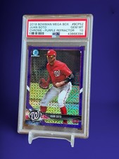 2018 Bowman Chrome Juan Soto Purple Mega Mojo Refractor Rookie /250 PSA 10 RC
