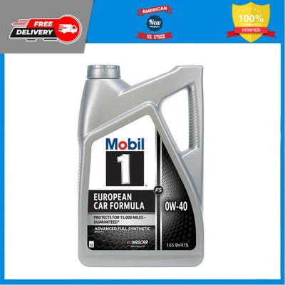Mobil 1 FS European Car Formula Full Synthetic Motor Oil 0W-40, 5 Quart
