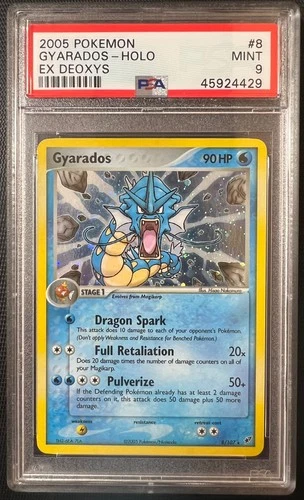 2005 POKEMON EX DEOXYS #8 GYARADOS-HOLO PSA 9