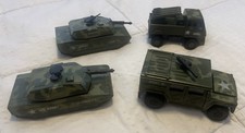 Vintage 90s Soma Military Army Vehicles lot of 4, 2 Tanks two vehicles 5  A7
