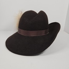 Chapeau Derby Vintage Pour Femmes - Laine Marron - Marque HaT - Bon état D'occasion