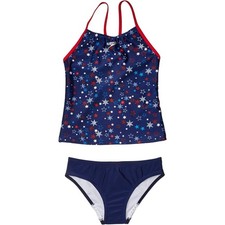 NWT Speedo Kids Girl's Print Tankini Two-Piece sz 16