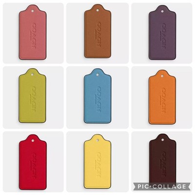 COACH Large Leather Hangtag CBA17 YOU PICK COLOR!