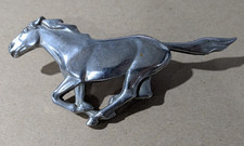 Vintage Metal 1970s Ford Mustang Horse Emblem Badge Logo Ornament Decal Rare