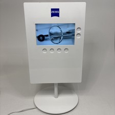 SPECCHIO PUBBLICITARIO OCCHIALI LENTI ZEISS ELETTRONICO VIDEO RARO Negozio #F