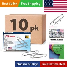 Giant Paper Clips, Pack of 10 Boxes of 100 Clips Each 1,000 Clips Total 99914