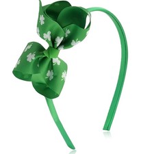 Pvoiue St. Patrick's Day Headband Green Shamrock 1 Count Pack of 1 ,