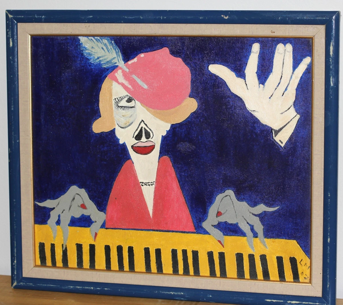 Beautiful Modern abstract oil painting Musician