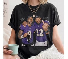 Vintage Lamar Jackson Derrick Henry T-Shirt, Football Graphic Tee