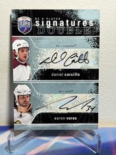 2007-08 Upper Deck BE A PLAYER DANIEL CARCILLO AARON VOROS #2S-CV DUAL AUTO