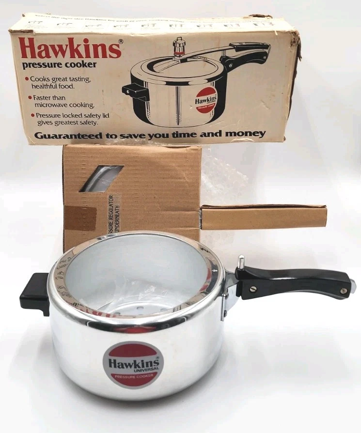 1991 Hawkins Universal Pressure Cooker 4L Silver Vintage New in Box EXC
Opens in a new window or tab