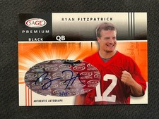 2005 SAGE Ryan Fitzpatrick #P44 Premium Portrait Auto Black /25