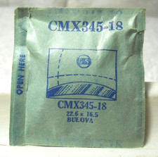 GS CMX345-18 Watch Crystal For Bulova Clay - 22.6 x 16.5 mm Replacement / Repair