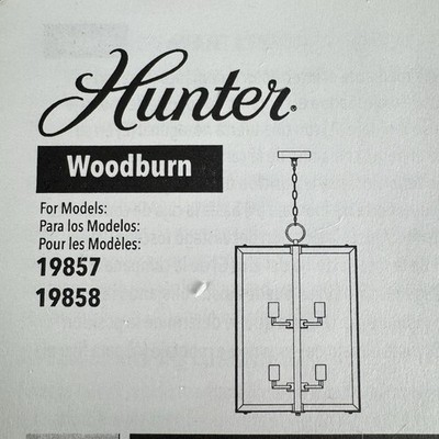 Hunter Woodburn 8-Light Foyer Pendant in Brushed Nickel