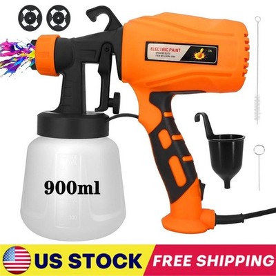 Electric Spray Gun 900ML Airless HVLP Paint Sprayer Handheld DIY High Pressure