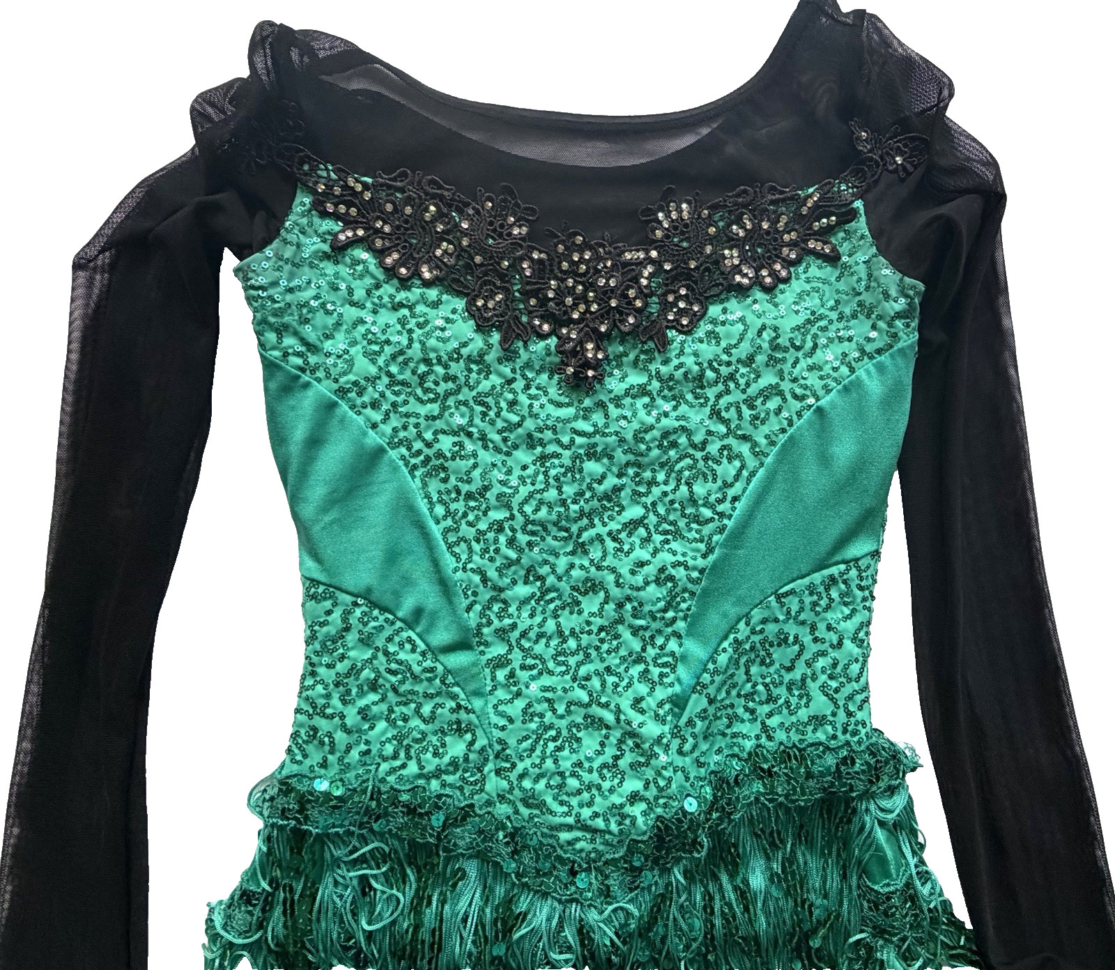 Weissman Beaded Unitard Dance Costume Bright Blue… - image 3