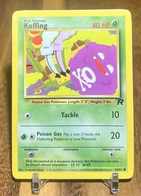 Koffing 58/82 Common Team Rocket Pokemon Unlimited Lightly Played